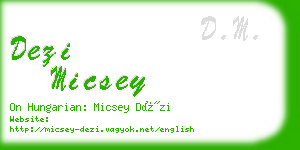 dezi micsey business card